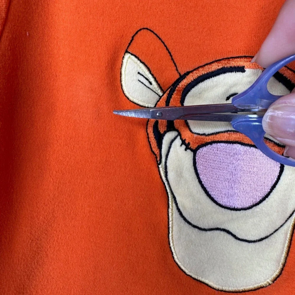 Vintage Disney Baby Embroidered Tigger Orange Sleeper Gown 3-6 Months Early 90s